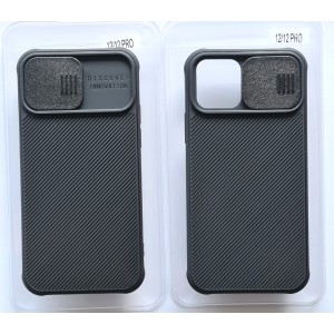 Kameraschutz iPhone 12 / 12 Pro Hülle Carbonoptik schwarz