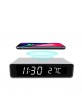 Alarm clock + smartphone wireless charging pad silver Qi standard