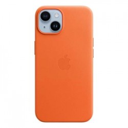 Original Apple iPhone 14 Echtleder Hülle Case MagSafe Orange MPP83ZM/A