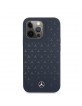Mercedes iPhone 13 Pro Hülle Case Cover Silikon Stars Pattern Blau