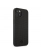 Mercedes iPhone 13 mini Case Cover Meshed Black Genuine Leather