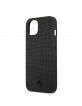 Mercedes iPhone 13 Case Cover Meshed Black Genuine Leather