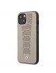 BMW iPhone 13 Case Cover Perforated Debossed Beige Genuine Leather