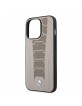 BMW iPhone 13 Pro Case Cover Perforated Debossed Beige Genuine Leather