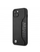 BMW iPhone 13 mini Case Cover hot stamp Card slot black Genuine Leather
