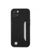 BMW iPhone 13 mini Case Cover hot stamp Card slot black Genuine Leather