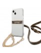 Guess iPhone 13 mini Hülle Case Cover Transparent 4G Gold Stripe Crossbody