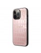 Guess iPhone 13 Pro Case Cover Croco Collection Pink