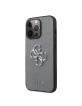 Guess iPhone 13 Pro Hülle Case Cover Saffiano 4G Big Logo Grau