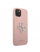 Guess iPhone 13 Case Cover Saffiano 4G Metal Logo Pink