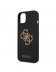 GUESS iPhone 13 Case Silicone Cover Big 4G Logo Black