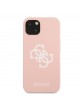 GUESS iPhone 13 mini Hülle Silikon Case Cover Big 4G Logo Rosa