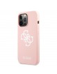 GUESS iPhone 13 Pro Hülle Silikon Case Cover Big 4G Logo Rosa
