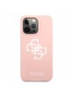 GUESS iPhone 13 Pro Max Hülle Silikon Case Cover Big 4G Logo Rosa