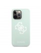 GUESS iPhone 13 Pro Hülle Silikon Case Cover Big 4G Logo Minzgrün
