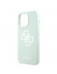 GUESS iPhone 13 Pro Case Silicone Cover Big 4G Logo mint green