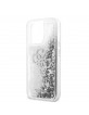 Guess iPhone 13 Pro Hülle Case Cover 4G Big Liquid Glitter Silber