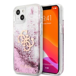 Guess iPhone 13 Hülle Case Cover 4G Big Liquid Glitter Pink