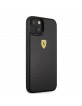 Ferrari iPhone 13 mini Hülle Case Cover Echt Carbon schwarz