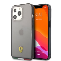 Ferrari iPhone 13 Pro Hülle Case Cover Italia Outline Transparent