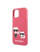 Karl Lagerfeld iPhone 13 mini case cover silicone Fushia