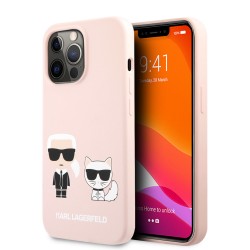 Karl Lagerfeld iPhone 13 Pro Hülle Case Cover Silikon Rosa