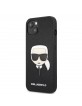 Karl Lagerfeld iPhone 13 mini Case Cover Saffiano Karl`s Head Black