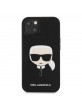 Karl Lagerfeld iPhone 13 mini Case Cover Saffiano Karl`s Head Black