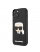 Karl Lagerfeld iPhone 13 Hülle Case 3D Rubber Karls Head Schwarz