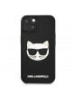Karl Lagerfeld iPhone 13 mini Case Cover 3D Rubber Choupette Black
