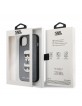 Karl Lagerfeld iPhone 13 mini Hülle Case Saffiano Karl / Choupette Silber