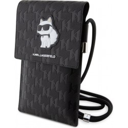 Karl Lagerfeld iPhone Smartphone Case Saffiano Monogram Choupette Black