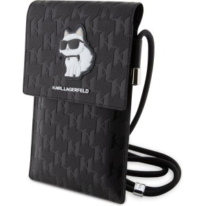 Karl Lagerfeld iPhone Smartphone Case Saffiano Monogram Choupette Black