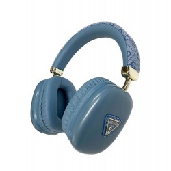 Guess Bluetooth 5.3 Over Ear Headphones Triangle Logo Metalic Blue