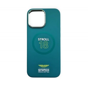 Aston Martin iPhone 16 Pro Hülle Case MagSafe Stroll 18 Grün