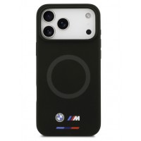 BMW iPhone 17 Pro Max Hülle Case MagSafe Silikon M Logo Schwarz