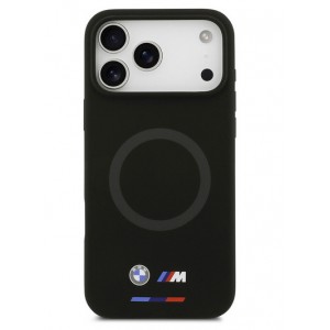 BMW iPhone 17 Pro Max Hülle Case MagSafe Silikon M Logo Schwarz