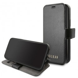Guess Iridescent Leather Book Case / Cover iPhone 11 Pro Black