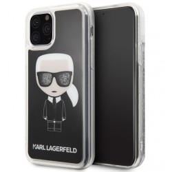 Karl Lagerfeld Iconic Double Layer Glitter Case iPhone 11 Pro Black