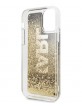 Karl Lagerfeld Liquid Glitter Karl Logo Case iPhone 11 Pro Black / Gold