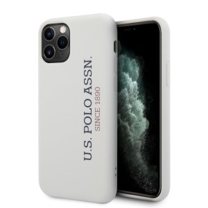 US Polo iPhone 11 Pro Hülle Silikon Innenfutter Weiß Effect Logo