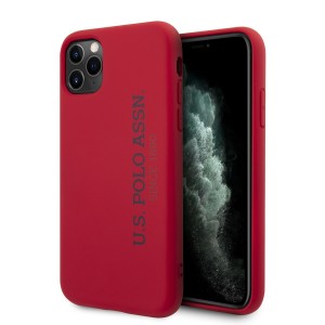 US Polo iPhone 11 Pro Max Hülle Effect Logo Silikon Innenfutter Rot