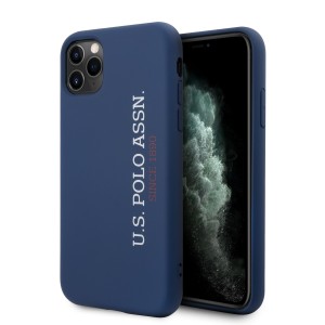 US Polo iPhone 11 Pro Max cover Effect Logo silicone lining blue