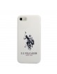 US Polo iPhone SE 2020 / 8 / 7 Hülle Logo Silikon Innenfutter Weiß