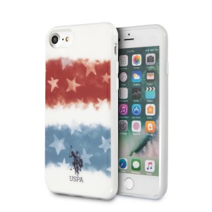 US Polo iPhone SE 2020 / 8 / 7 Hülle Tricolor USA Flagge weiß
