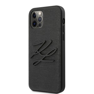 Karl Lagerfeld iPhone 12 Pro Max 6.7 Lizard Case Black