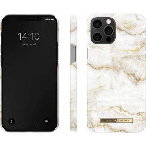 iDeal of Sweden iPhone 12 / 12 Pro Case Golden Pearl Marble