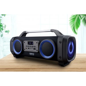 UNIQ Chant Bluetooth Lautsprecher Schwarz Karaoke MP3 USB Radio AUX
