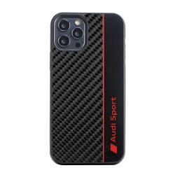 Audi iPhone 12 Pro Max Carbon Cover / Case R8 Collection Black Red