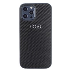 Audi iPhone 12 / 12 Pro Carbon Cover / Case / Hülle R8 Kollektion Schwarz